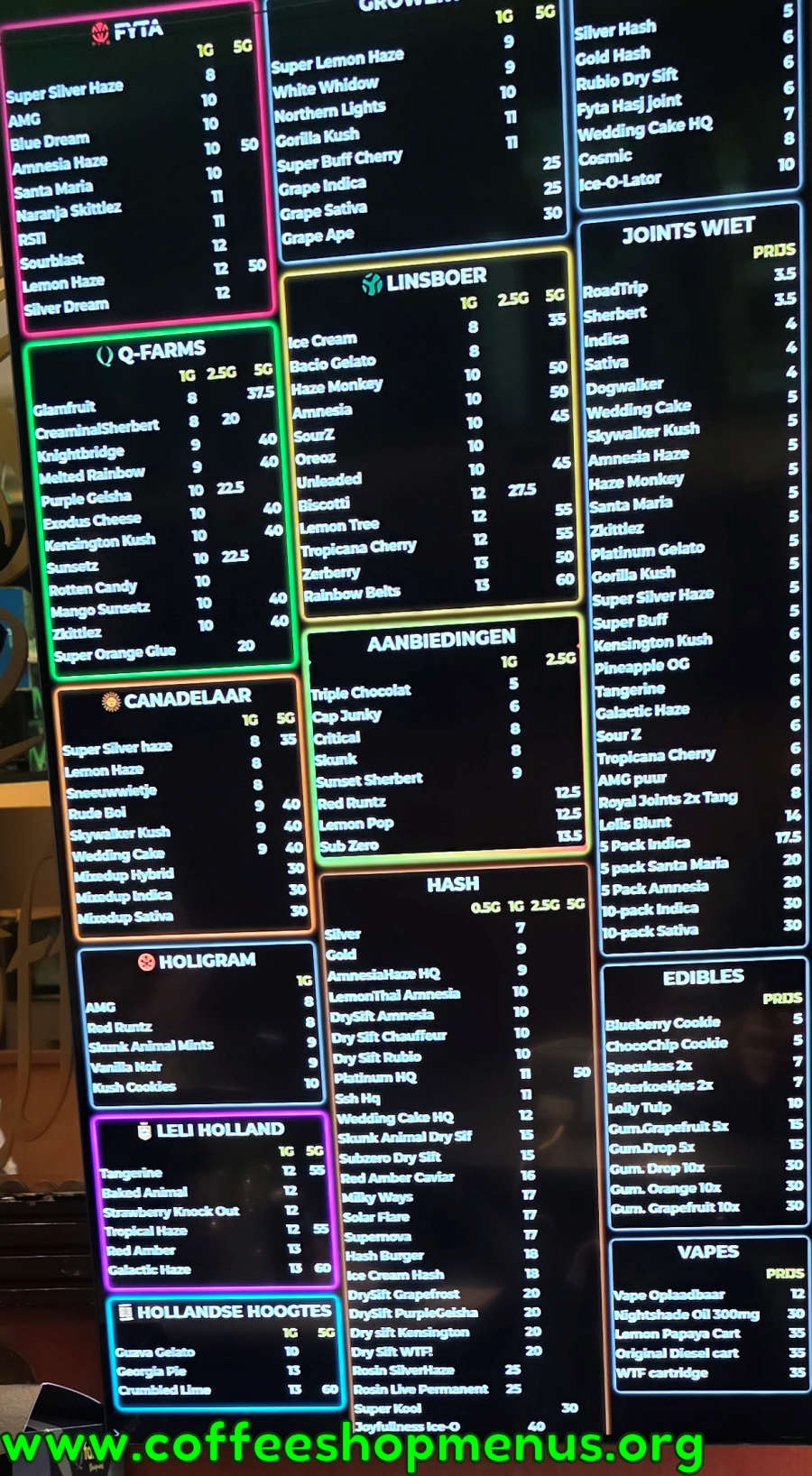 menu picture