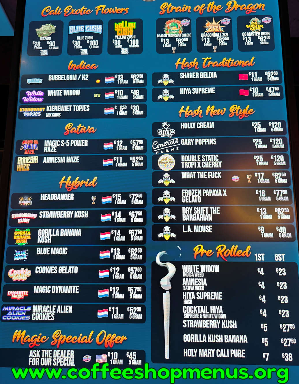 menu picture