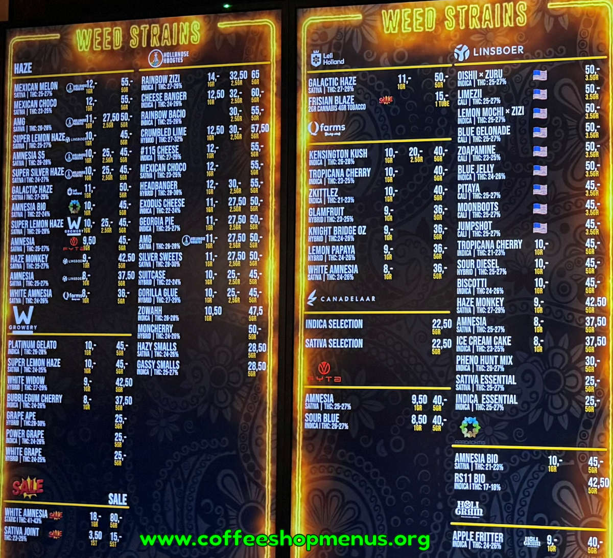 menu picture