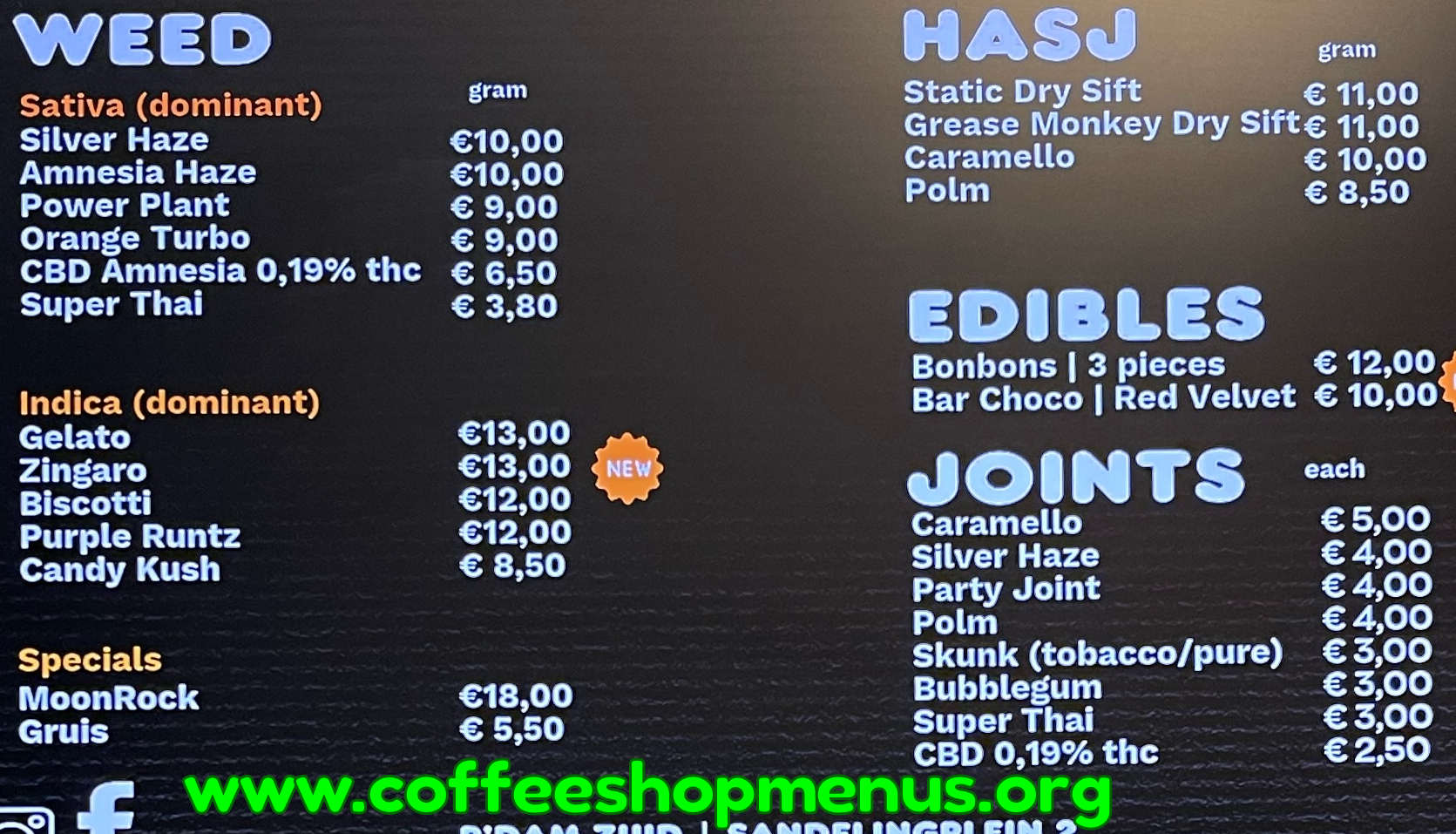 menu picture
