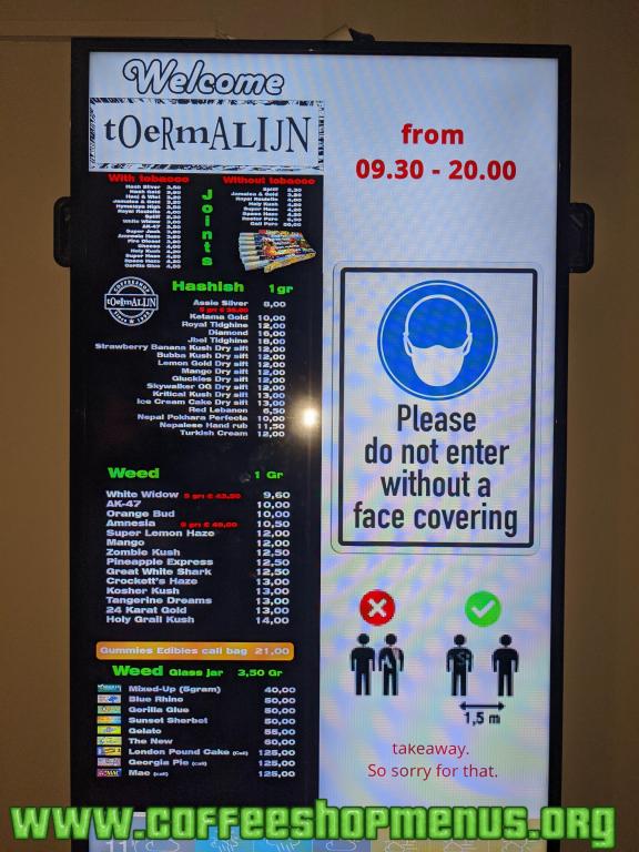 Toermalijn, Tilburg (menu) Amsterdam Directory