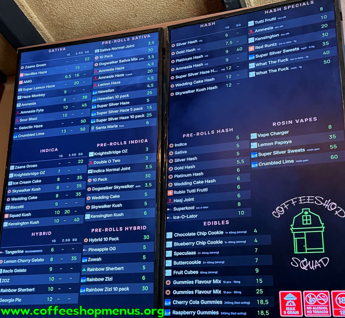 menu picture