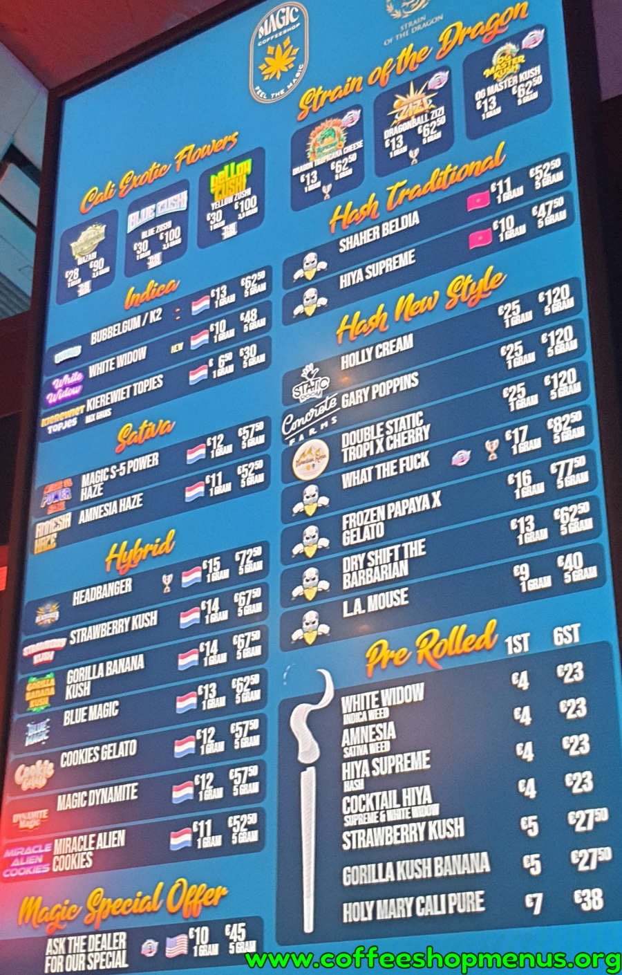 menu picture