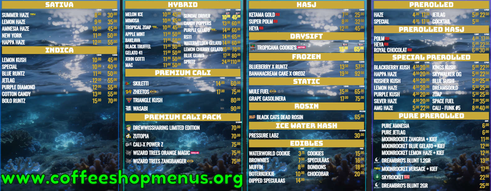 menu picture