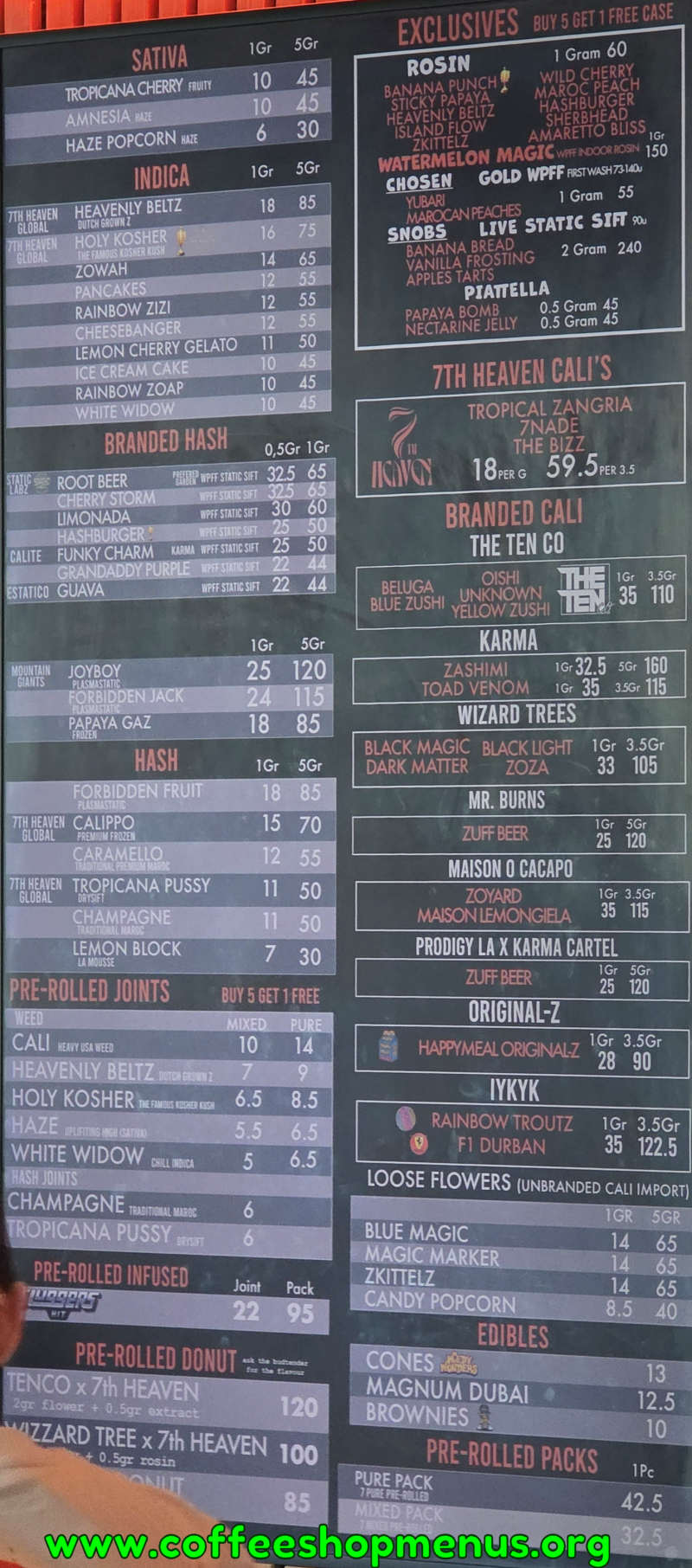 menu picture