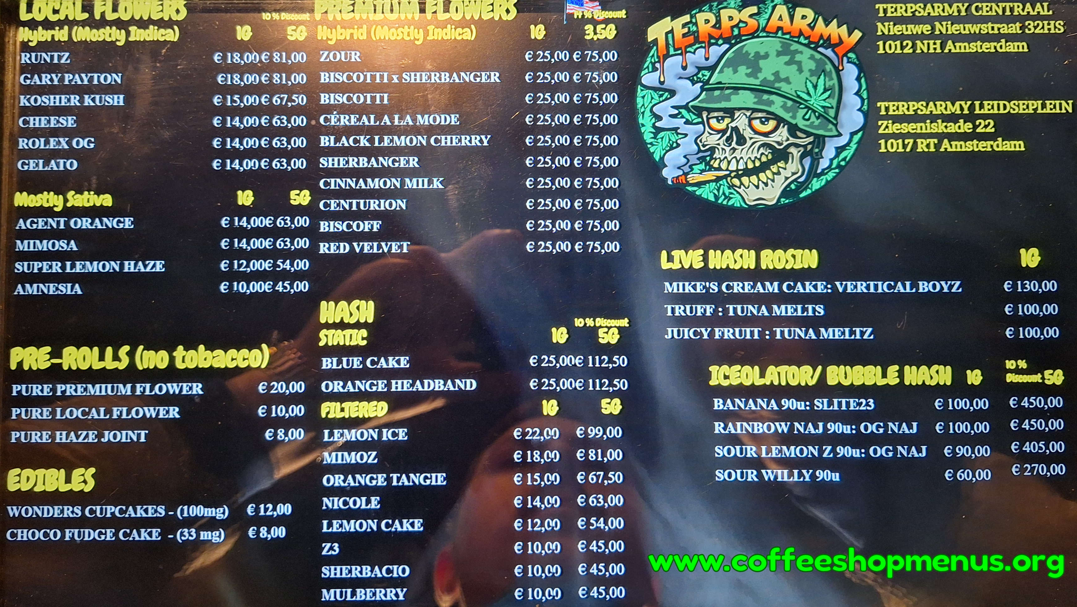 Terps Army 2 (menu) Amsterdam Directory