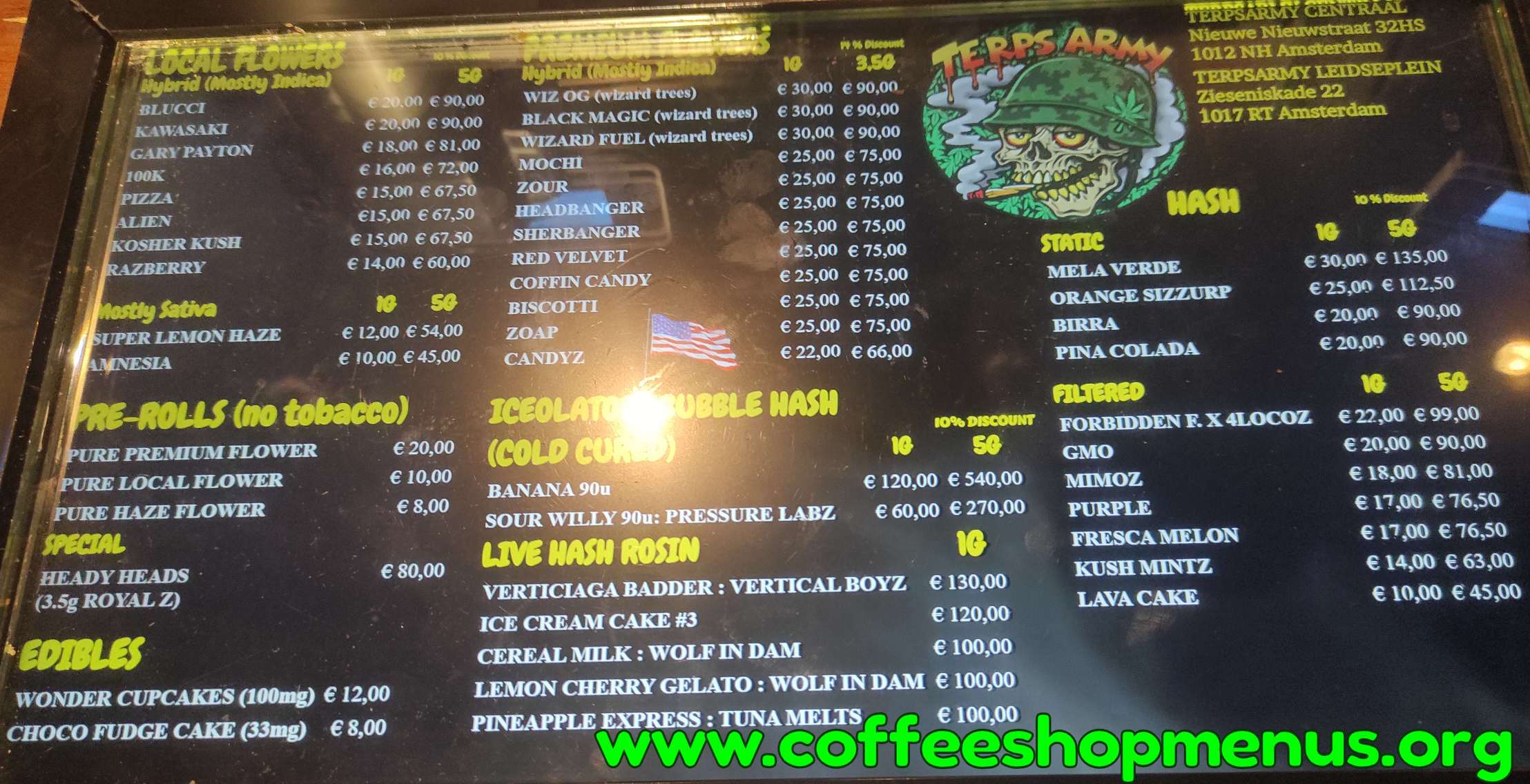 Terps Army 2 (menu) Amsterdam Directory